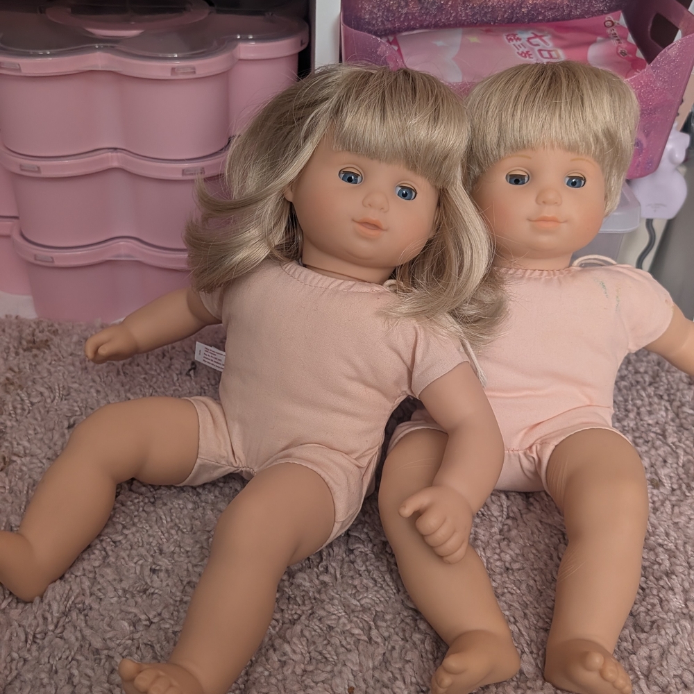 Blonde Twin Dolls Set